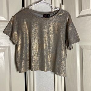 Greg and gold crop top